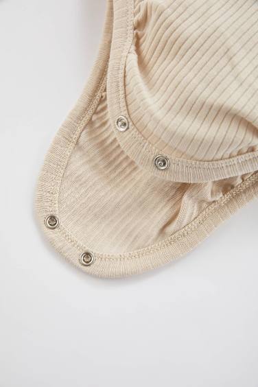 Baby Boy Newborn Collar Ribbed Camisole 2 Piece Snap Body