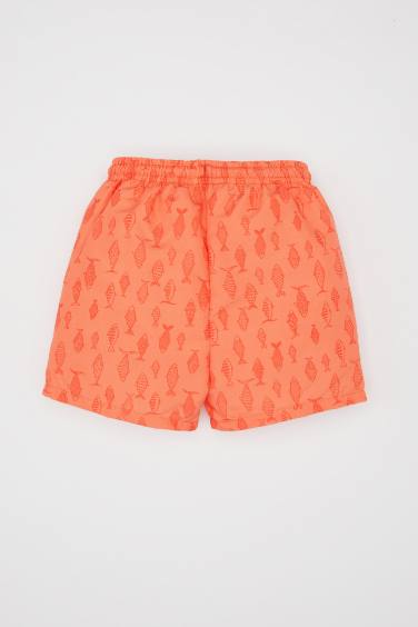 شورت بحر ولادي بطبعة سمك