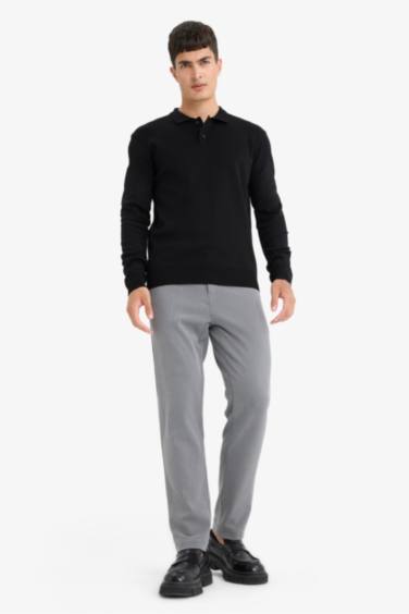 Standard Fit Polo Collar Knitwear Pullover