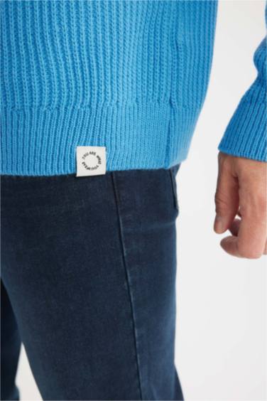 Oversize Fit Crew Neck Knitwear Pullover