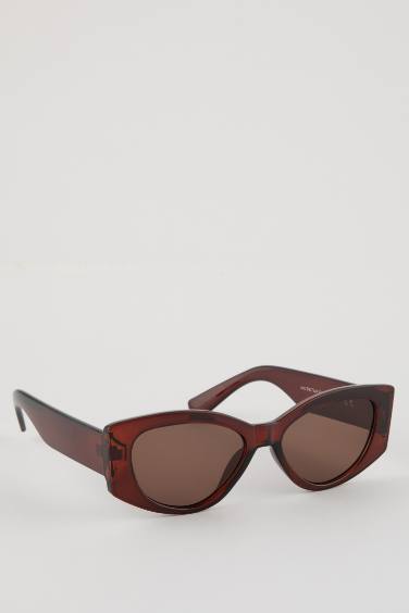 Woman Rectangular Plastic Sunglasses