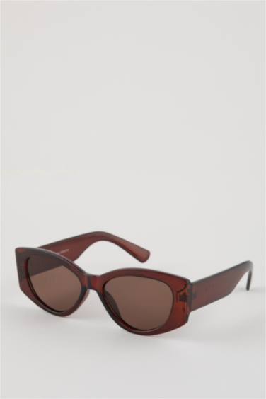 Woman Rectangular Plastic Sunglasses