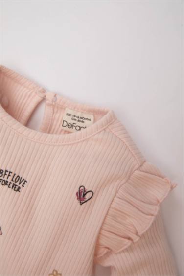 T-Shirt Imprimé à Col Rond pour Bébé Fille