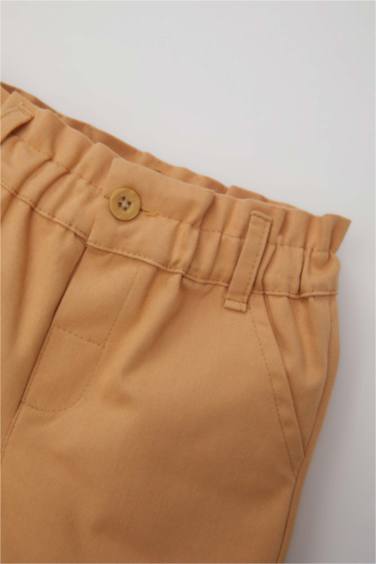 Baby Girl Paperbag Folded Leg Gabardine Trousers