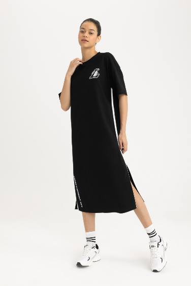 DeFactoFit NBA Los Angeles Lakers Sports Oversize Midi Dress