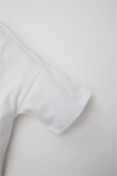 T-Shirt imprimé à Manches Courtes et Col Rond Pour Bébé Fille