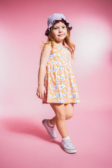 Baby Girl Patterned Sleeveless Dress