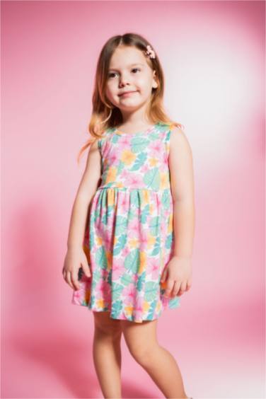 Baby Girl Patterned Sleeveless Dress