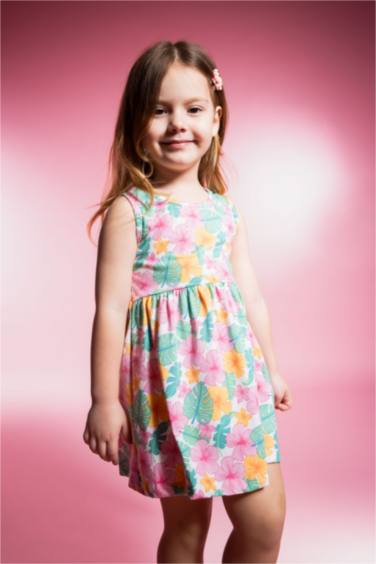 Baby Girl Patterned Sleeveless Dress