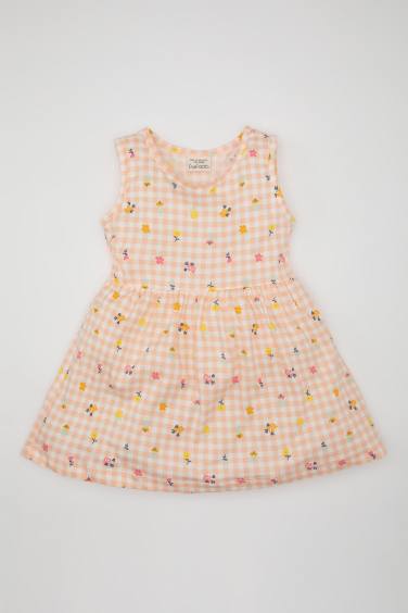 Robe Sans Manches Imprimée pour Bébé Fille