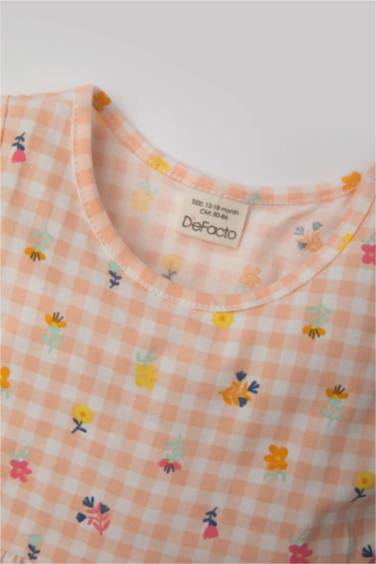 فستان بناتي قصة عادية بدون كم