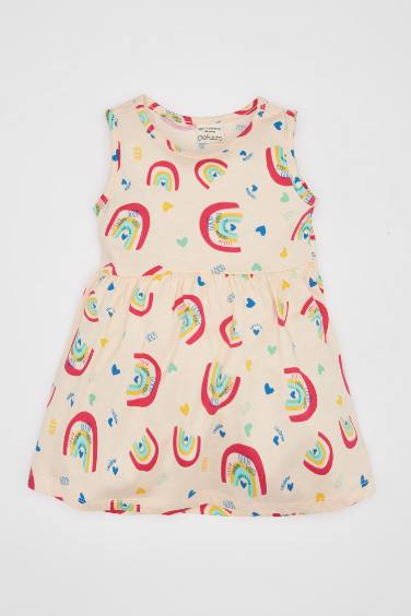 Baby Girl Patterned Sleeveless Dress