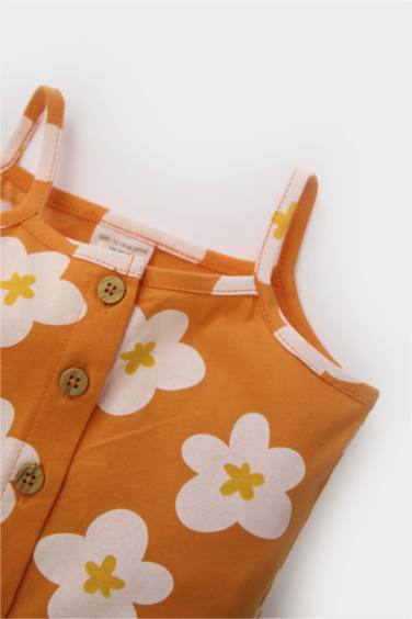 Baby Girl Floral Suspender Jumpsuit