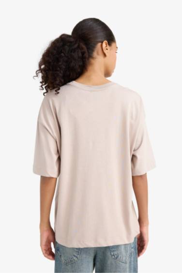 Oversize Fit Basic Cotton Short Sleeve T-Shirt