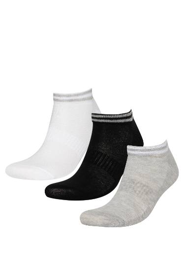 Man 3 Pack Cotton Booties Socks