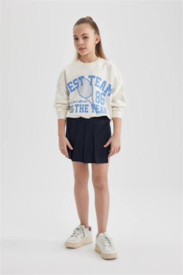 تنورة بناتي قطن بكسرات