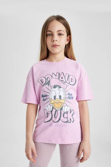 Girl Disney Mickey & Minnie Oversize Fit Crew Neck T-Shirt