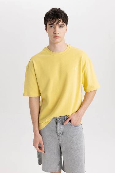 T-Shirt Oversize Imprimé Col Rond Manches Courtes