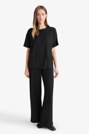 Straight Fit Düz Paça Bürümcük Pantolon