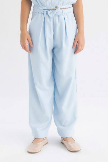 بنطلون وايد ليج برجل واسع