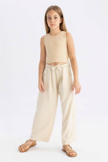 Pantalon Large à Jambes Larges pour Fille