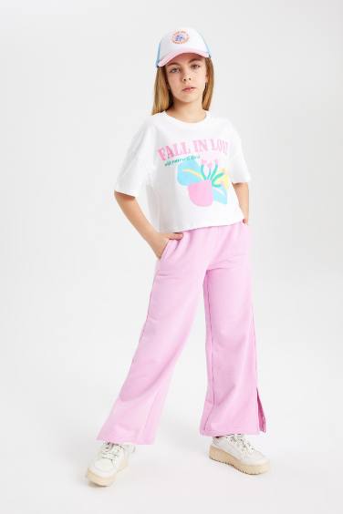 Pantalon Jambes Larges Pour Fille