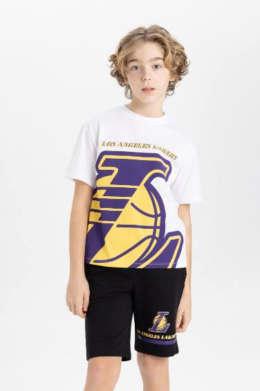 Boy NBA Los Angeles Lakers Oversize Fit Crew Neck T-Shirt