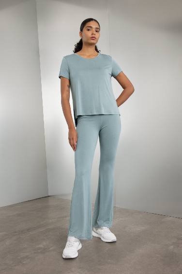 DeFactoFit Flare Fit Modal Trousers