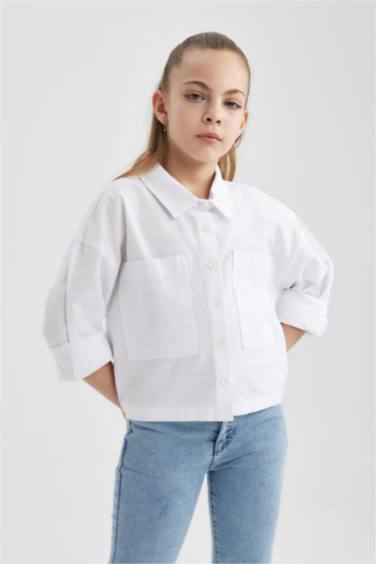 Chemise Oxford Manches Longues Pour Fille
