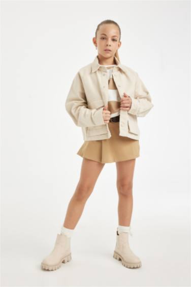 Girl Gabardine Long Sleeve Shirt