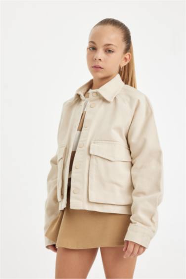 Girl Gabardine Long Sleeve Shirt