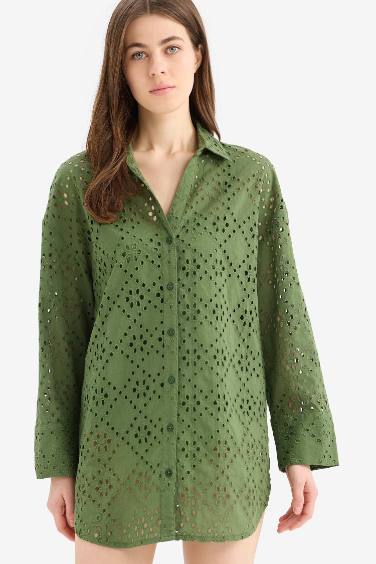 لبس بحر قطن قصة عادية أخضر من Fall in Love