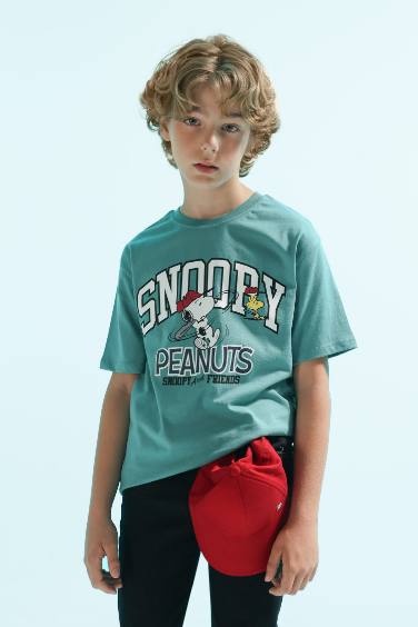 Boy Snoopy Crew Neck Short Sleeve T-Shirt