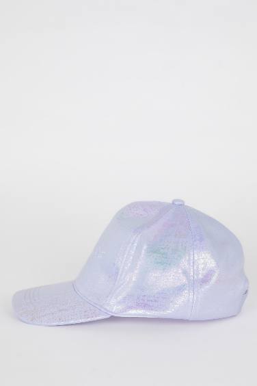 Girl Embroidered Glitter Fabric Cap