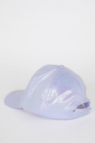 Girl Embroidered Glitter Fabric Cap