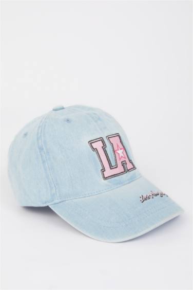 Girl Embroidered Denim Cap