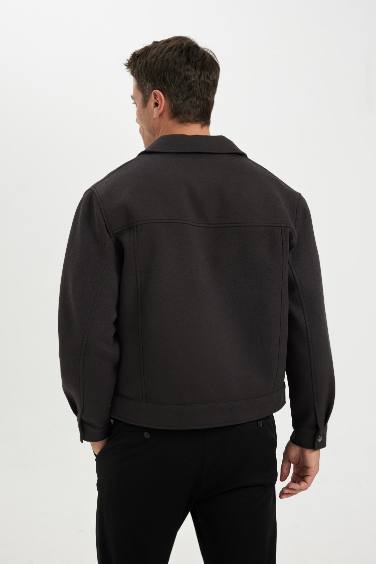 Relax Fit Polo Collar Lined Jacket