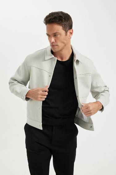 Relax Fit Polo Collar Lined Jacket