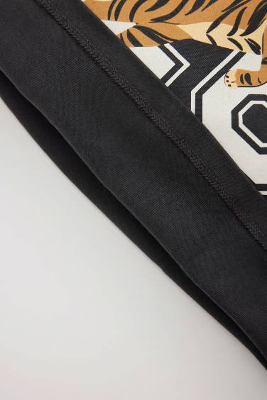 T-Shirt à Manches Longues avec Imprimé Tigre Pour Bébé Garçon