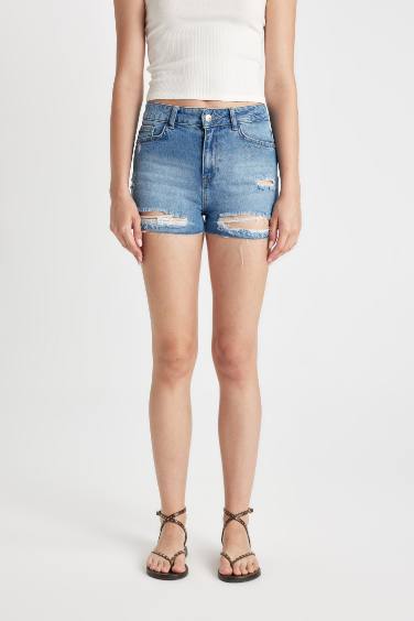 Short en jean à Taille haute