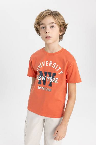 Boy Crew Neck Printed Short Sleeve T-Shirt