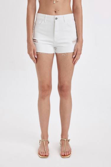 High Waist Jean Shorts