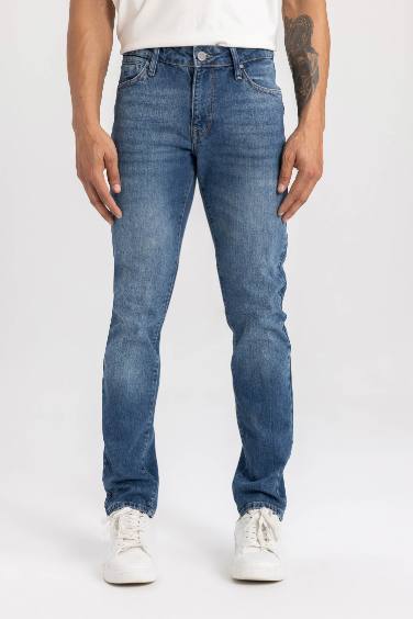 Pedro Slim Fit Dar Kalıp Normal Bel Dar Paça Jean Pantolon