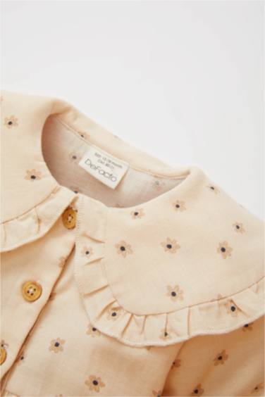 فستان بيبي بناتي فلورال تويل قصة عادية كم طويل