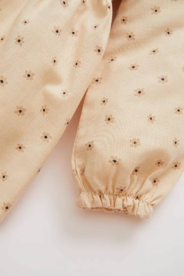 فستان بيبي بناتي فلورال تويل قصة عادية كم طويل