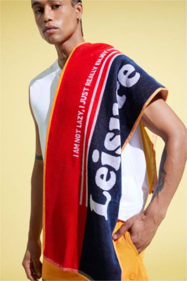 Man Striped Cotton Beach Towel