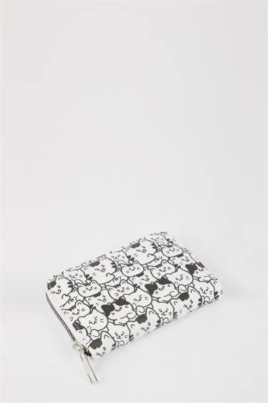Kadın Desenli Suni Deri Cüzdan