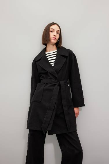 Manteau en Laine Coupe Régulière