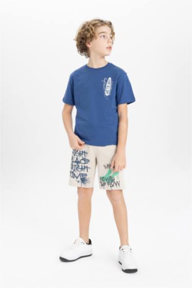 Boy Crew Neck Printed Short Sleeve T-Shirt