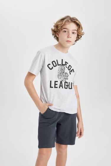 Boy Crew Neck Printed Short Sleeve T-Shirt